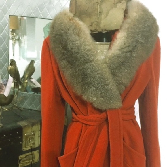Country Pacer Jackets & Blazers - Vintage wool coat fur collar